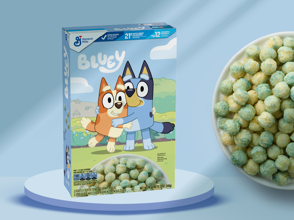 Package of Bluey cereal